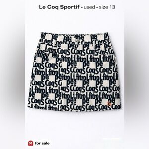 Le Coq Sportif Printed Mini Skirt